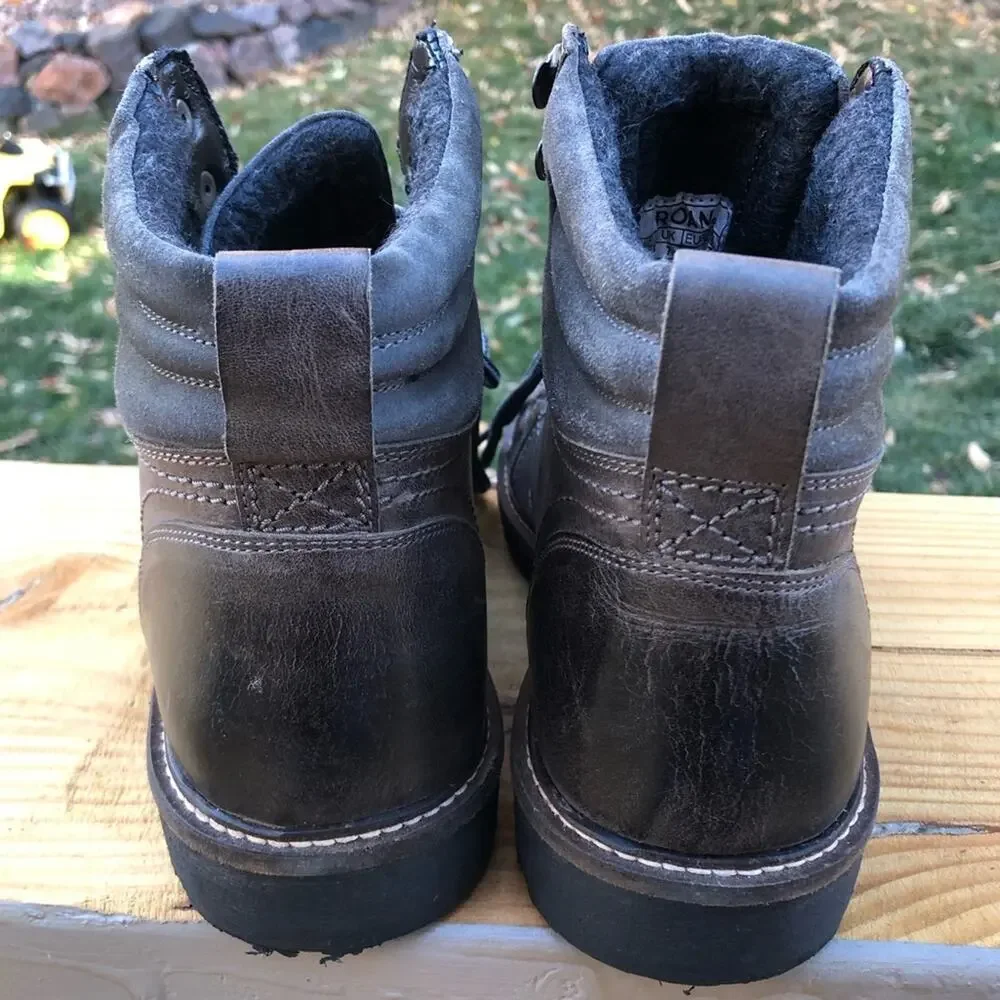 Roan by Bed Stu Dino Mens Brown Leather Lace Up Casual Dress Boots - Size 8